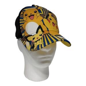 Pokemon Pikachu Youth Snapback  Hats Cap Kids Yellow‎